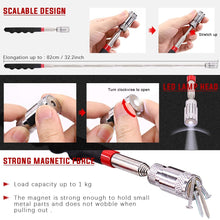 9Pcs Long Hook and Pick Set with Magnetic Telescoping Pick Up Tool Kit, Precision Scraper Gasket Scraping Hose Removal Puller Hook and Pick Set Perfect for Automotive and Electronic Tools