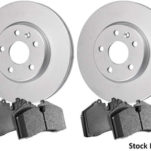 Stirling - 2019 for Nissan Rogue (NOTE: GAS) Front Premium Quality Anti Rust Coated Disc Brake Rotors And Ceramic Brake Pads - (For Both Left and Right) One Year Warranty