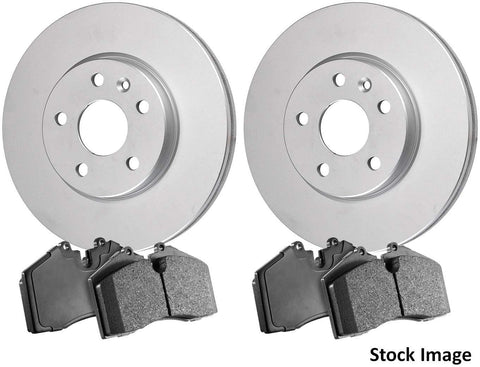 Stirling - 2019 for Nissan Rogue (NOTE: GAS) Front Premium Quality Anti Rust Coated Disc Brake Rotors And Ceramic Brake Pads - (For Both Left and Right) One Year Warranty