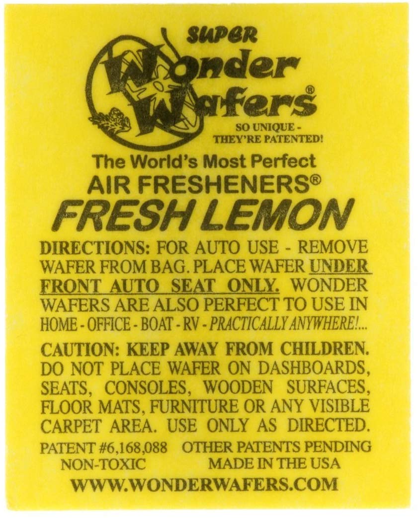 Wonder Wafers 25 CT Individually Wrapped Fresh Lemon Air Fresheners