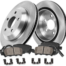 CRK12298 REAR 330 mm Premium OE 5 Lug [2] Brake Disc Rotors + [4] Ceramic Brake Pads + Sensors + Hardware