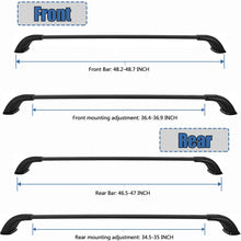 EOTH Roof Rack Cross Bars Replacement for 2015-2017 Highlander, Car Top Luggage Carrier Bar Black for Roof Cargo, Canoe Kayak, Bike, Skiboard