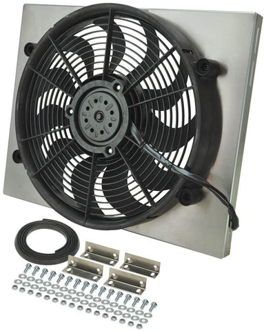 Derale 16823 Radiator Fan with Aluminum Shroud Assembly