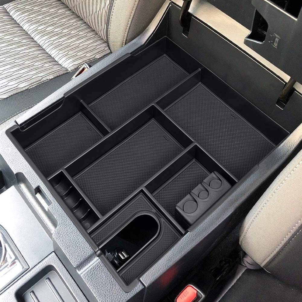 JoyTutus Center Console Organizer Tray for 2014 to 2019 2020 Toyota Tundra Armrest Secondary Storage Box Center Console Insert