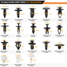 GOOACC 415 Pcs Car Retainer Clips & Fastener Remover - 18 Most Popular Sizes Auto Push Pin Rivets Set -Door Trim Panel Clips for GM Ford Toyota Honda Chrysler