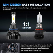 Marsauto 9005 LED Headlight Bulbs 6000K 8000LMs HB3 High Beam Cool White Light Bulbs Replacement for Halogen 2 Pack