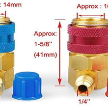 IROCH R134A Adapter,Air Conditioning Manifold Freon,R134A Quick Connectors,R134a System Port QC15 AC Quick Connector Adapter HVAC Coupler Car Auto Air-Conditioning