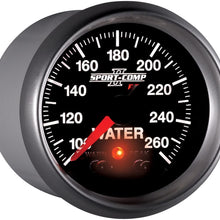 Auto Meter 3654 2-1/16" 100- 260 Degree F Full Sweep Electric Water Temperature Gauge