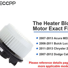 ECCPP ABS Plastic Heater Blower Motor w/Fan Cage Blower Motor Resistor Replacement fit for 2002-2008 for Dodge Ram 1500 2500 3500 4000/2002-2004 Replacement for Jeep Grand Cherokee