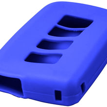 Keyless2Go New Silicone Cover Protective Case for Smart Prox Keys with FCC HYQ14FBA - Blue