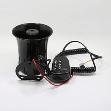 DishyKooker Motorcycle Car Auto Loud Air Horn 125dB Siren Sound Speaker Megaphone Alarm Van Truck Boat 50w 12v Six-Tone Car Auto