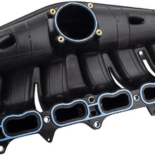 MYSMOT 615-568 Upper Intake Manifold Compatible with 2008-2009 Chevrolet Trailblazer GMC Envoy Isuzu Ascender Saab 9-7x【DOHC L6 4.2L ONLY】89060570