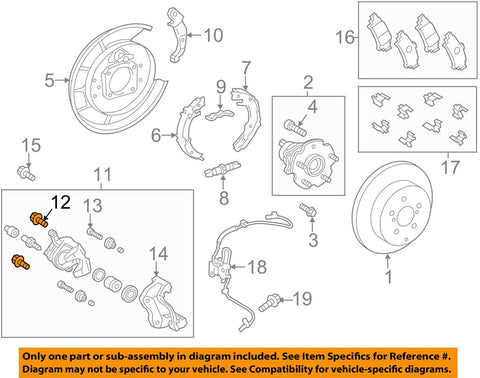 Toyota 90016-AA604, Disc Brake Caliper Guide Pin Bolt