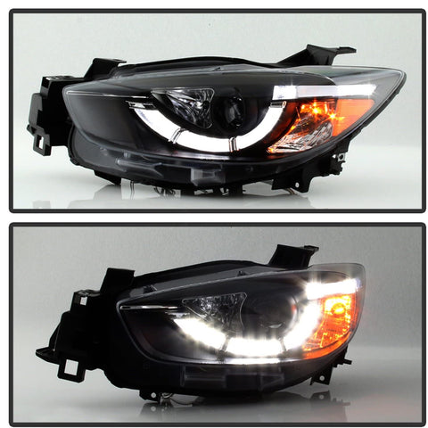 Spyder 5083319 Mazda CX-5 13-16 Projector Headlights - DRL LED - Black