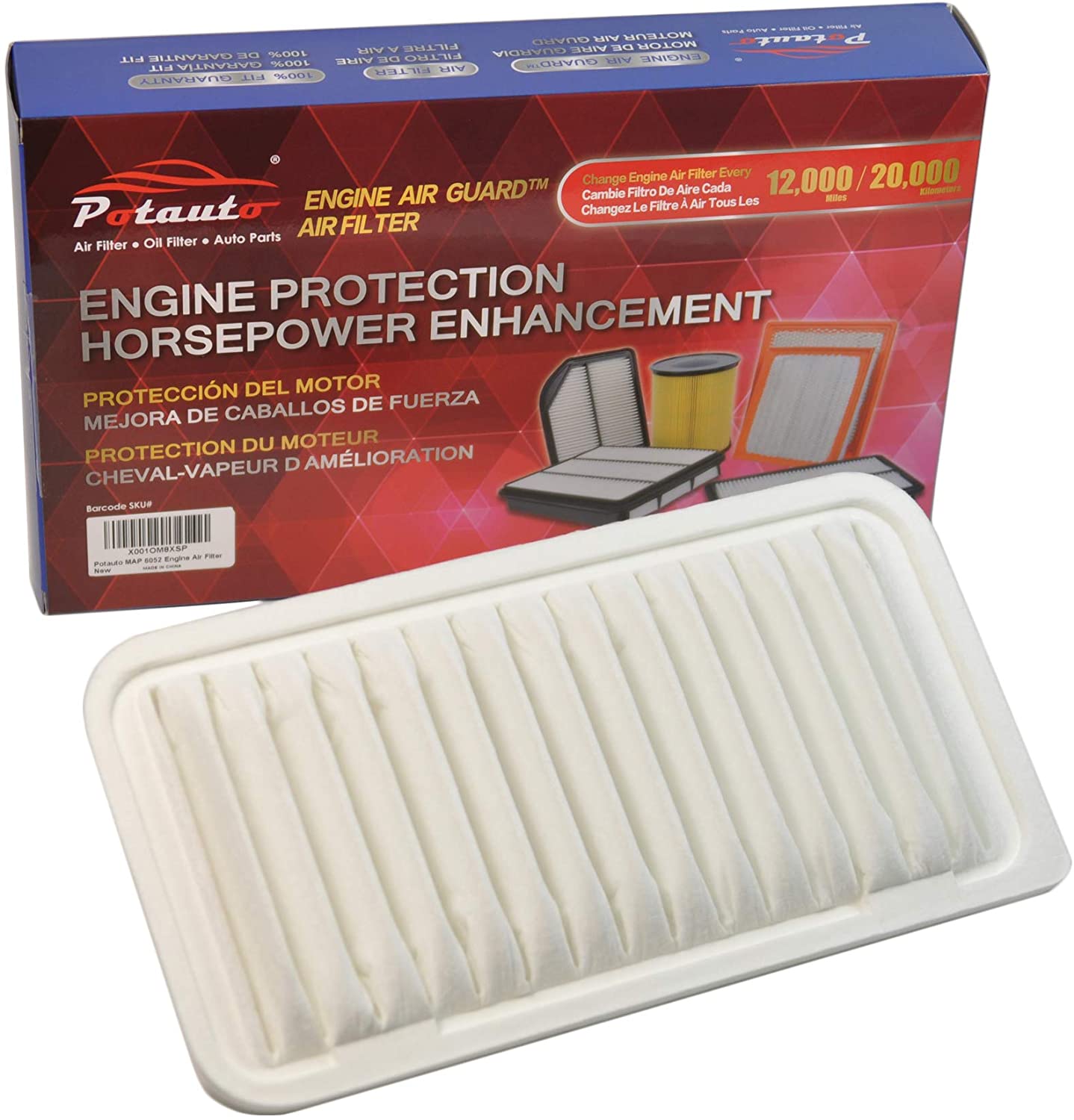 POTAUTO MAP 6052 (CA9482) Engine Air Guard Filter Compatible Aftermarket Replacement Part