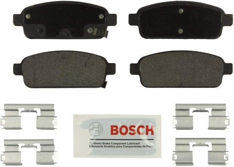 Bosch BE1468H Blue Disc Brake Pad Set with Hardware for Select Buick Encore, Verano; Cadillac ELR; Chevrolet Cruze, Sonic, Trax, and Volt - REAR