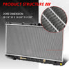 OE Style All Aluminum Core 2300 Replacement Cooling Radiator Replacement for Mitsubishi Galant 2.4L AT 99-02
