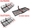 Cargo Carrier Hitch Mount Luggage Carrier Folding Legs Spring Hooks Cargo Basket for Outdoor