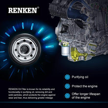 RENKEN RK4610 Premium Spin On Oil Filter Compatible with PH7317 L14610 51356, Pack of 12