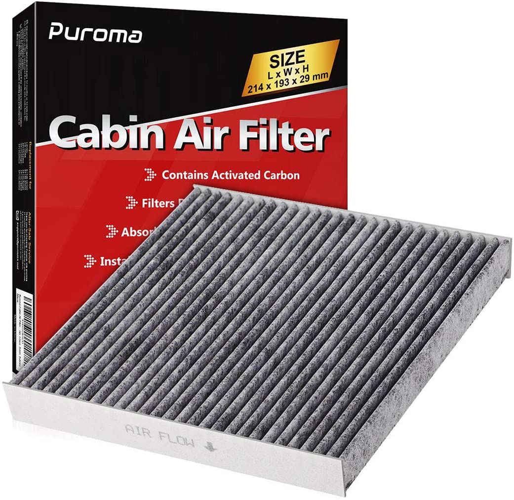 Puroma Cabin Air Filter with Activated Carbon, Replacement for CP285, CF10285, Toyota, Lexus, Scion (1 pc)