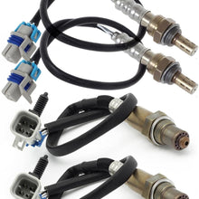 Kwiksen Heated 4Pcs O2 Oxygen Sensor 1 Sensor 2 Bank 1 Bank 2 Upstream Downstream 34-4256 234-4668 Replacement For Chevrolet Silverado 1500 4.8L 5.3L 6.0L 2008 2009/ Silverado 2500 HD 6.0L 2008