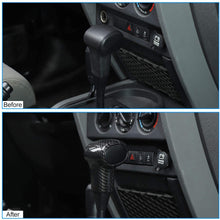 Car Gear Shift Knob Cover Trim Interior Accessories for Jeep Wrangler JK JKU 2007-2010 (Carbon Fiber Grain)