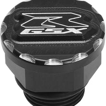 OSBUN CNC Aluminum Motorcycle Engine Oil Filler Cap Screw Cover, For SUZUKI GSX-R 600 2002-2020,GSX-R 750 2002-2020,GSX-R 1000 2003-2020 (Black)