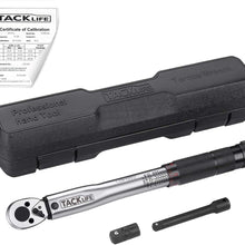TACKLIFE 1/4" Drive Click Torque Wrench Set 3/8" Adapter, 2.95-inch Extension Bar, 3/8" Reducer (20-200 in.-lb./2.26-22.6 Nm)-HTW4A