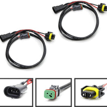 iJDMTOY (2) H11 H8 Factory Fog Lights Extension w/ Deutsch DT DTP Connectors, Compatible With Cubic LED Pod Lights, LED Light Bars, Off-Road LED Work Lamps, etc