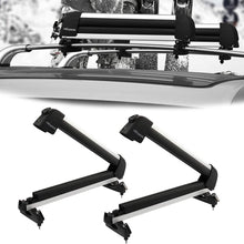 Bonnlo 31" Ski Snowboard Car Racks Fits 4 Pairs of Skis or 2 Snowboards, Aviation Aluminum Universal Lockable Ski Roof Carrier Fit Most Vehicles Equipped Cross Bars