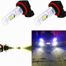 Alla Lighting 3800lm Xtreme Super Bright H8 H16 H11 LED Bulbs H11 Fog Light High Illumination ETI 56-SMD LED H16 Bulb H11 H8 H16 Fog Lights Lamp Replacement - 6000K Xenon White
