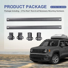 MOSTPLUS Roof Rack Cross Bar Rail Compatible with 2014-2018 Jeep Renegade Cargo Racks Rooftop Luggage Canoe Kayak Carrier
