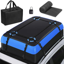 Tukuos Car Roof Bag Cargo Carrier,15 Cubic Feet Heavy Duty Rooftop Cargo Carrier with Anti-Slip Mat,Waterproof Bag,4 Lengthen Reinforced Straps,4 Door Hooks Suitable for All Vehicle with/Without Rack
