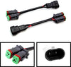 iJDMTOY (2) Y-Shape Dual Outputs 9145 H10 9006 To Deutsch DT DTP Adapters Connectors Splitters, Good For Dual LED Pod Lights, LED Light Bar, LED Work Lamps, Fog Lights, etc