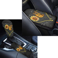 Belidome Sunflower Butterfly Car Shift Knob Cover for Women Cute Armrest Handle Brake Decor Protector from Dirty