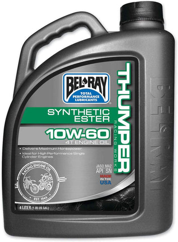 Bel-Ray Works Thumper Racing Synthetic Ester 4T 10W60 Engine Oil 4 Liter 99551-B4LW