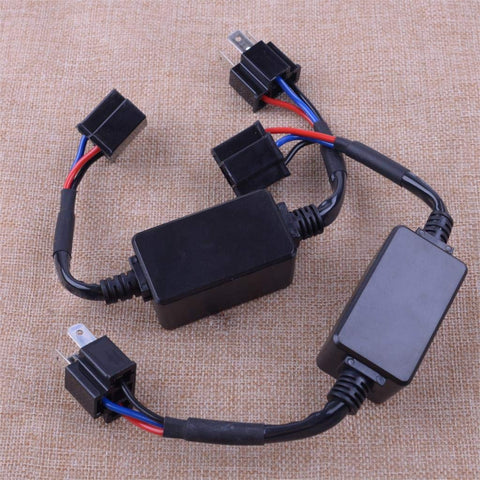 New 2pcs H4 HB2/9003 Headlight LED Canbus Decoder DRL Anti-Flicker Load Resistor Error Warning for Jeep Wrangler Audi BMW