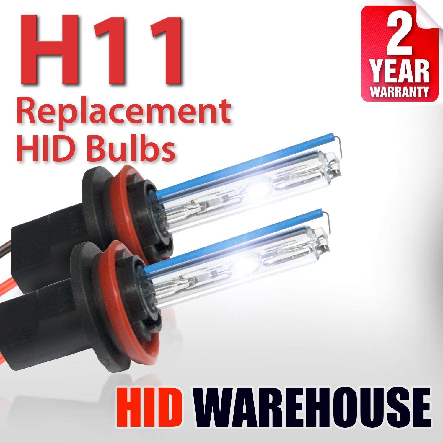 HID-Warehouse AC HID Xenon Replacement Bulbs - H11 10000K - Dark Blue (1 Pair) - 2 Year Warranty