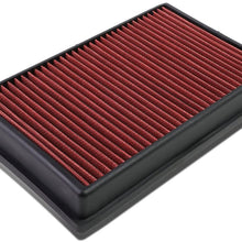 Replacement for A3 / TT/GTI/GOLF (TURBO MODEL) Reusable & Washable Replacement High Flow Drop-in Air Filter (Red)