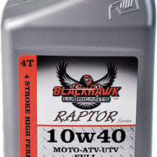 Blackhawk Lubricants Raptor 4T 10W40 4 Stroke Ester 100% Full Synthetic High Performance Engine Oil 10W-40 1 Quart (3)