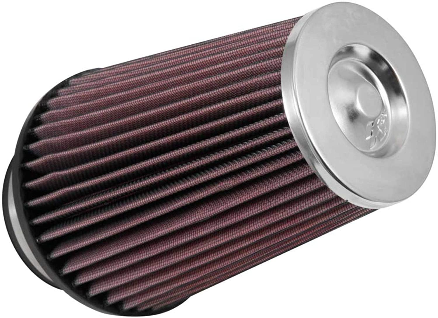 K&N Universal Clamp-On Air Filter: High Performance, Premium, Washable, Replacement Filter: Flange Diameter: 4 In, Filter Height: 8 In, Flange Length: 1.75 In, Shape: Round Tapered, RF-1046