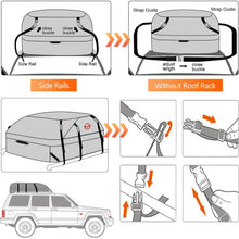 Housewives 20 Cubic ft Car Roof Bag Top Carrier Cargo Storage Rooftop Luggage Waterproof Soft Box Luggage Outdoor Water Resistant for Car with Racks,Travel Touring,Cars,Vans, Suvs