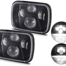 Partsam 5x7 Inch LED Headlights 7x6 Led Sealed Beam Headlamp w/High Low Beam H6054 6054 LED 110W H4 Plug H5054 6054 6052 Compatible with Jeep Wrangler YJ Cherokee XJ Toyota Pickup True DOT (Pair)