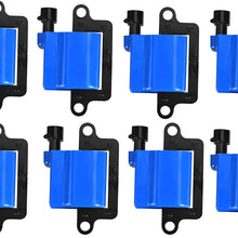 ENA High Performance Square Ignition Coil Set of 8 Compatible with 2000-2006 GMC Yukon 2003-2004 GMC Envoy 2000-2006 Chevy Suburban 2500 (8)