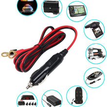 Male Cigarette Lighter to O Ring Terminal Harness Extension Cable - 12V-24V Power Supply Cord Adapter Fuse 15A 16AWG Cable Wire for Car Inverter Air Pump Sprayer Compressor and DIY (3FT)
