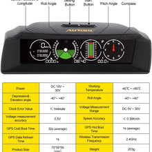 Autool X90 Smart GPS Slope Meter Color HD LCD Car Head Display Smart Digital Meter Alarm Speed, Altitude, Direction, Slope, Time, Voltage Support 12V OBDII Diesel & Gasoline Vehicles