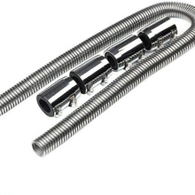 SUPERFASTRACING 48" Flexible Stainless Steel Radiator Coolant Water Hose Kit with Caps Universal