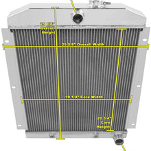 Blitech Aluminum Radiator 3 Rows Compatible with 1947-1954 Chevy Pickup, Cooling Part Replacement