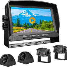 Xroose Digital Backup Camera + Large 9" Recorder Monitor Kit for RV Trailer, FHD Rear Front Side View Reverse Cam + Screen for Backing Vehicle, Reversing Camper Truck Motorhome 5th Wheel, YX4
