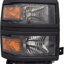 Replacement Passenger Side Headlight Fits Chevy Silverado 1500: LS Without Factory Projector Headlights With Factory Halogen Headlights